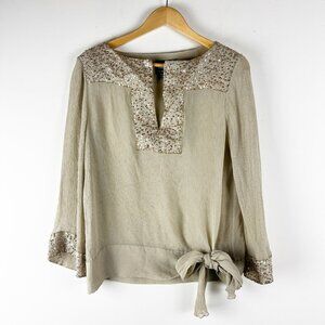 2/$30 Worth Silk SequenceV Neck Top M